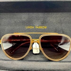 Linda Farrow Aviator 18K Gold Plated‼️Gorgeous 100% Authentic, Japan 🇯🇵‼️